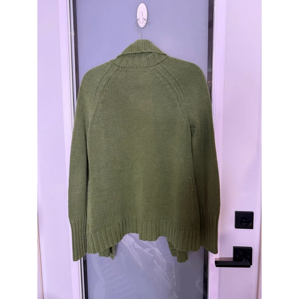 Old Navy Green Ribbed Open Cardigan Sweater M - Picture 5 of 7